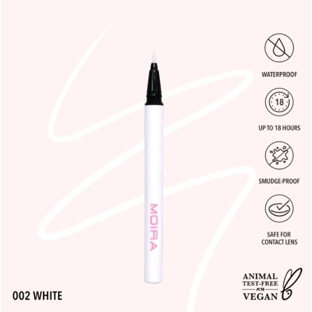 K-Care: Moira  Precision Liquid Waterproof Liner White*Korean Makeup*CLEAN